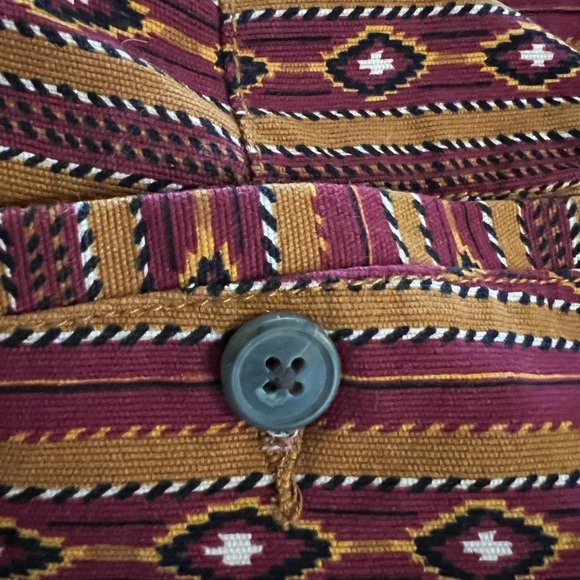 GoodThreads Tobacco Brown Line Geo Print Pull On Slim Fit Shorts Size XXL - Picture 6 of 11